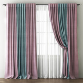 Классические шторы Кирстен цвет: розовый, голубой