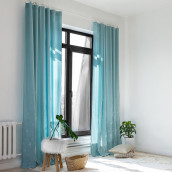 Классические шторы Дикси цвет: голубой (145х270 см - 2 шт)
