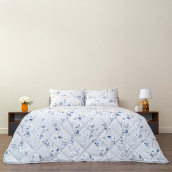 Постельное белье с одеялом-покрывалом Массимо цвет: голубой