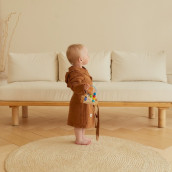 Детский банный халат Корица цвет: коричневый
