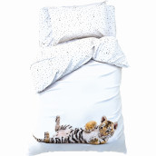 Детское постельное белье Little tiger цвет: белый (1.5 сп)