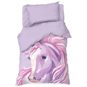 Детское постельное белье Pink horse цвет: розовый (1.5 сп)