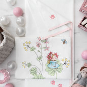 Набор из 2 детских полотенец Стробби цвет: белый, розовый (50х75 см,70х130 см)