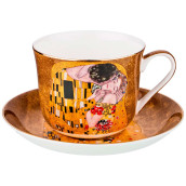 Чайная пара Поцелуй (Г.Климт) цвет: золотой (500 мл)