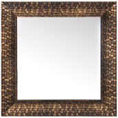 Зеркало Венге с золотом (50х50 см)