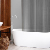 Шторы для ванной Квадраты цвет: серый (180х180 см)