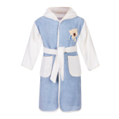 Детский банный халат Барни цвет: голубой
