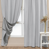Классические шторы Milan цвет: серый (150х270 см - 2 шт)