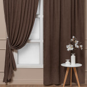 Классические шторы Dilara цвет: коричневый (150х270 см - 2 шт)