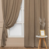 Классические шторы Emelia цвет: коричневый (150х270 см - 2 шт)