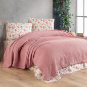 Постельное белье с одеялом-покрывалом Lisett цвет: сухая роза (евро макси)