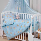 Детское постельное белье Мишки цвет: голубой (для новорожденных)