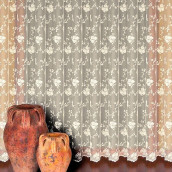 Классические шторы Розочки цвет: кремовый (285х250 см - 1 шт)