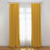 Классические шторы Блэкаут цвет: желтый