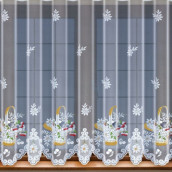 Классические шторы Корзинки с вишней цвет: белый