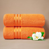 Набор из 4 полотенец Harmonika цвет: оранжевый (70х130 см - 4 шт)