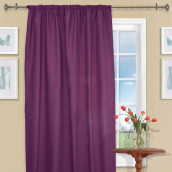 Классические шторы Delores цвет: фиолетовый (140х280 см - 1 шт)