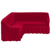Чехол на угловой диван (левый угол) Katey цвет: бордовый (300 см)