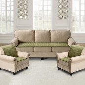 Комплект накидок на диван и два кресла Паркет цвет: зеленый (90х210 см, 90х160 см - 2 шт)