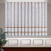 Классические шторы Avery цвет: белый, коричневый (400х160 см - 1 шт)