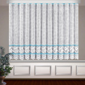 Классические шторы Avery цвет: белый, голубой (400х160 см - 1 шт)