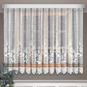 Классические шторы Adlai цвет: белый, коричневый (400х175 см - 1 шт)