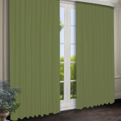 Классические шторы Leonora цвет: оливковый (150х250 см - 2 шт)