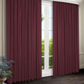Классические шторы Eleanor цвет: бордовый (150х250 см - 2 шт)