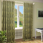 Классические шторы Оливия цвет: зеленый (200х280 см - 1 шт)