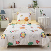 Детское постельное белье с одеялом Смайл цвет: желтый (1.5 сп)