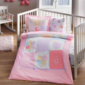 Детское постельное белье Алфавит цвет: розовый, сиреневый (для новорожденных)