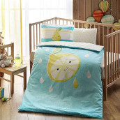 Детское постельное белье Лимончик цвет: голубой (для новорожденных)