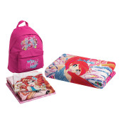 Детское постельное белье + рюкзак Winx цвет: розовый (1.5 сп)