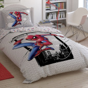 Детское постельное белье Spiderman цвет: черный, белый (1.5 сп)