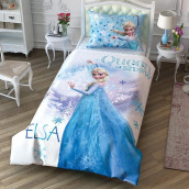 Детское постельное белье Холодное сердце. Эльза - королева снега цвет: синий, белый (1.5 сп)