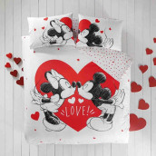 Постельное белье Minnie and Mickey heart (евро)