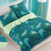 Постельное белье с одеялом-покрывалом Editt цвет: зеленый