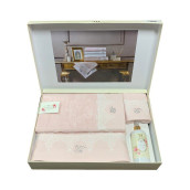 Набор из 3 полотенец Melody цвет: розовый (30х50 см, 50х100 см, 75х150 см)