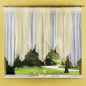 Классические шторы Bonsai цвет: белый, кремовый (520х160 см - 1 шт)