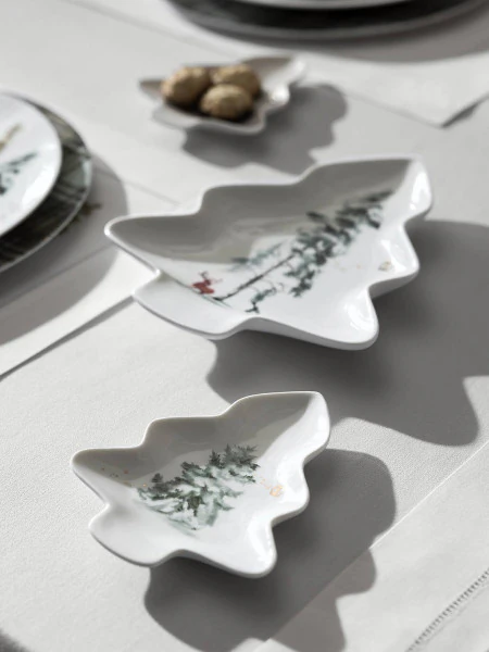 Блюдо новогоднее для сервировки Сноуви (15 см)