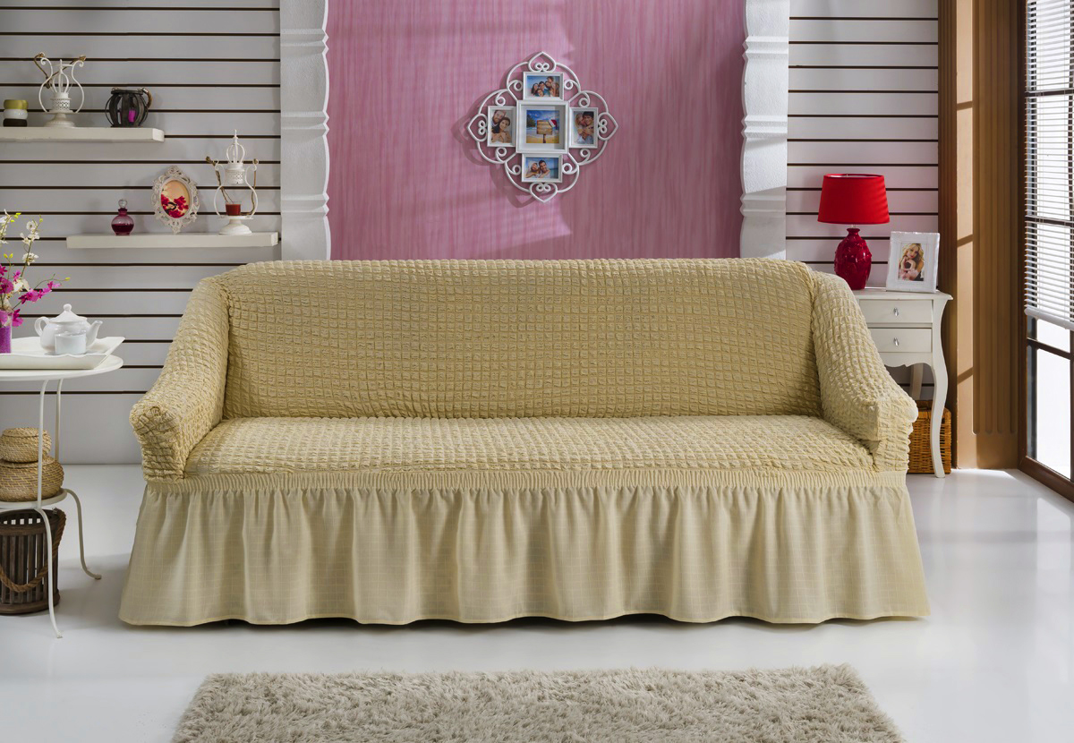 Чехлы для мебели и подушек BULSAN Чехол для дивана Bulsan цвет: натуральный