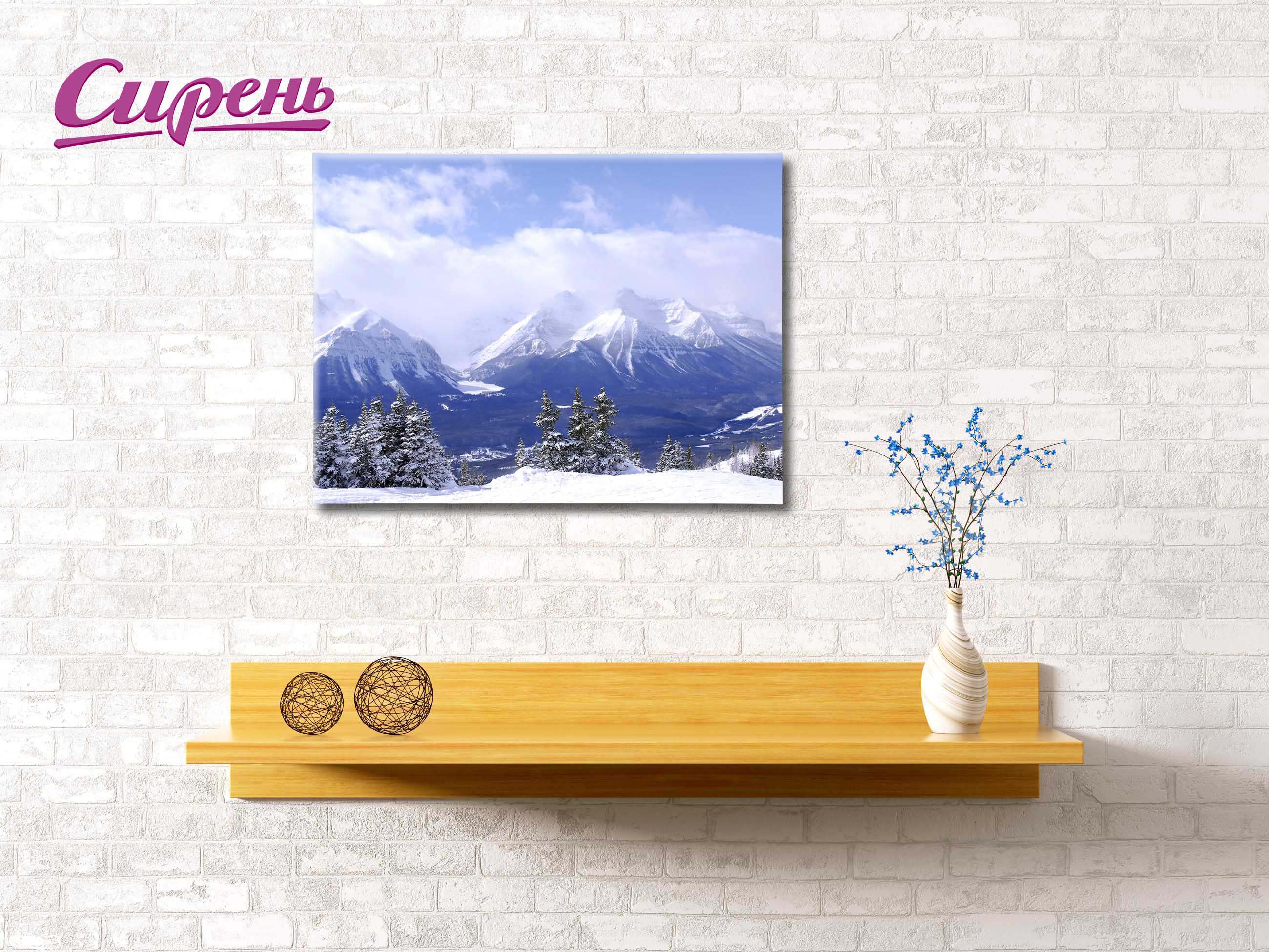 Картина Альпийская Зима (40х60 см), размер 40х60 см, цвет желтый srn375181 Картина Альпийская Зима (40х60 см) - фото 1