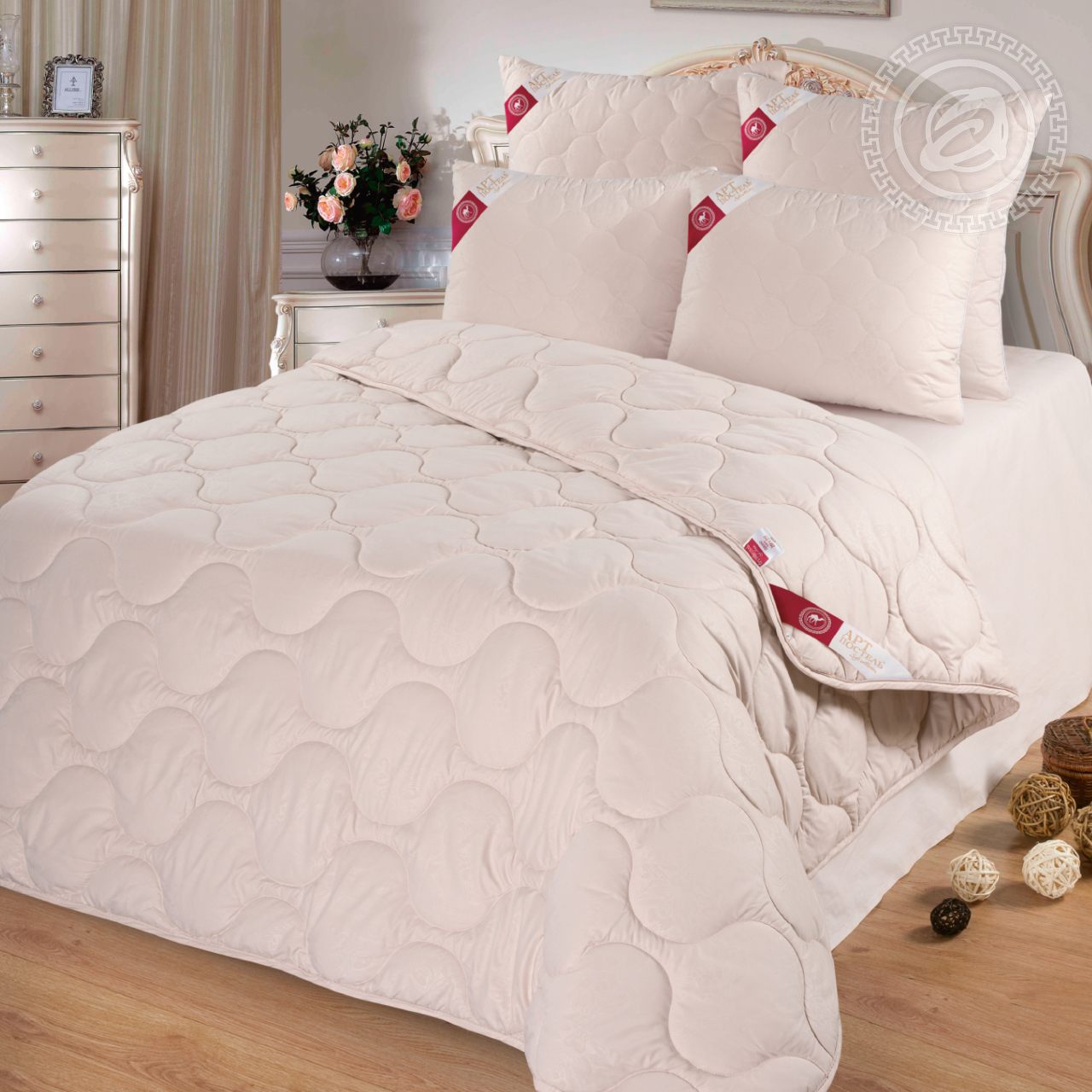 Одеяло Lorin (140х205 см), размер 140х205 см, цвет кремовый atp417162 Одеяло Lorin (140х205 см) - фото 1