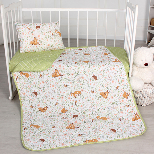 Детское одеяло Легкое Лесные зверюшки (110х140 см), размер 110х140 см