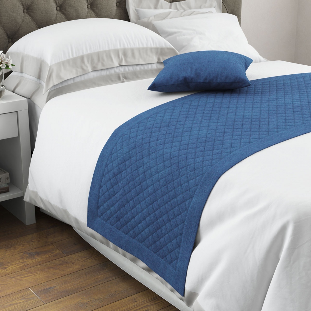 Дорожка на кровать Ibitsa Цвет: Синий (70х230 см), размер Без наволочек