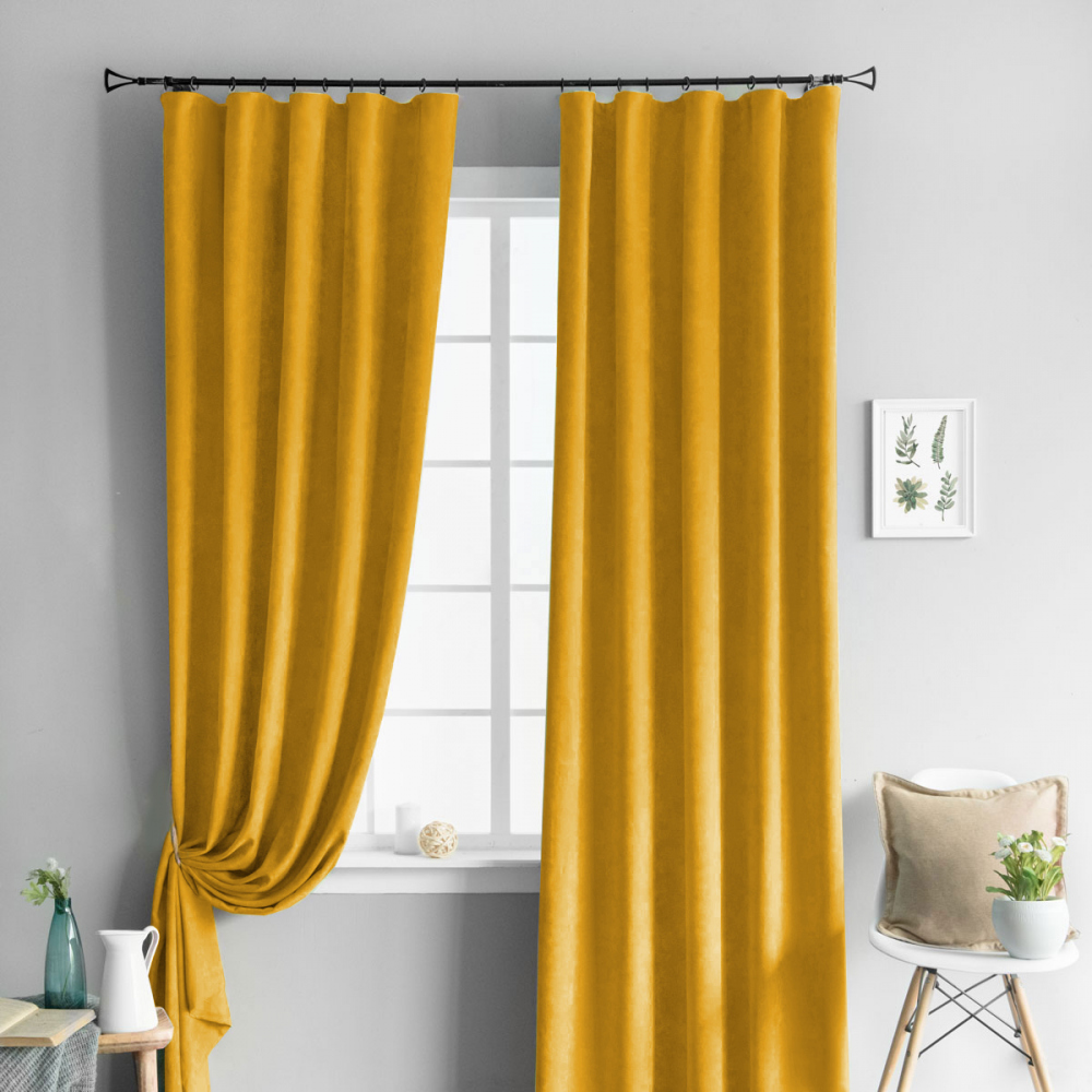 Классические шторы Тина цвет: желтый pas880023 - фото 1