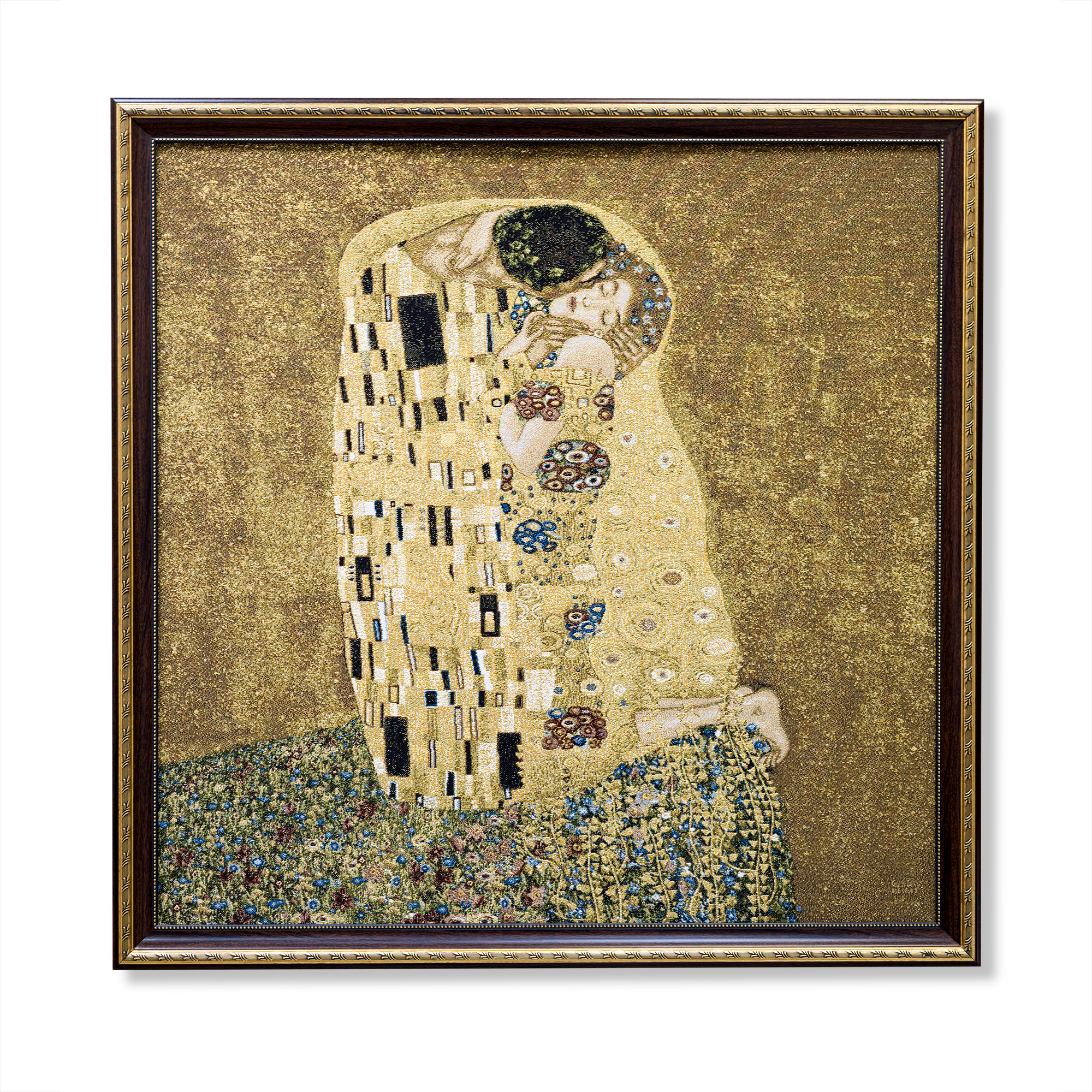 Гобелен Поцелуй (69х69 см), цвет золотой