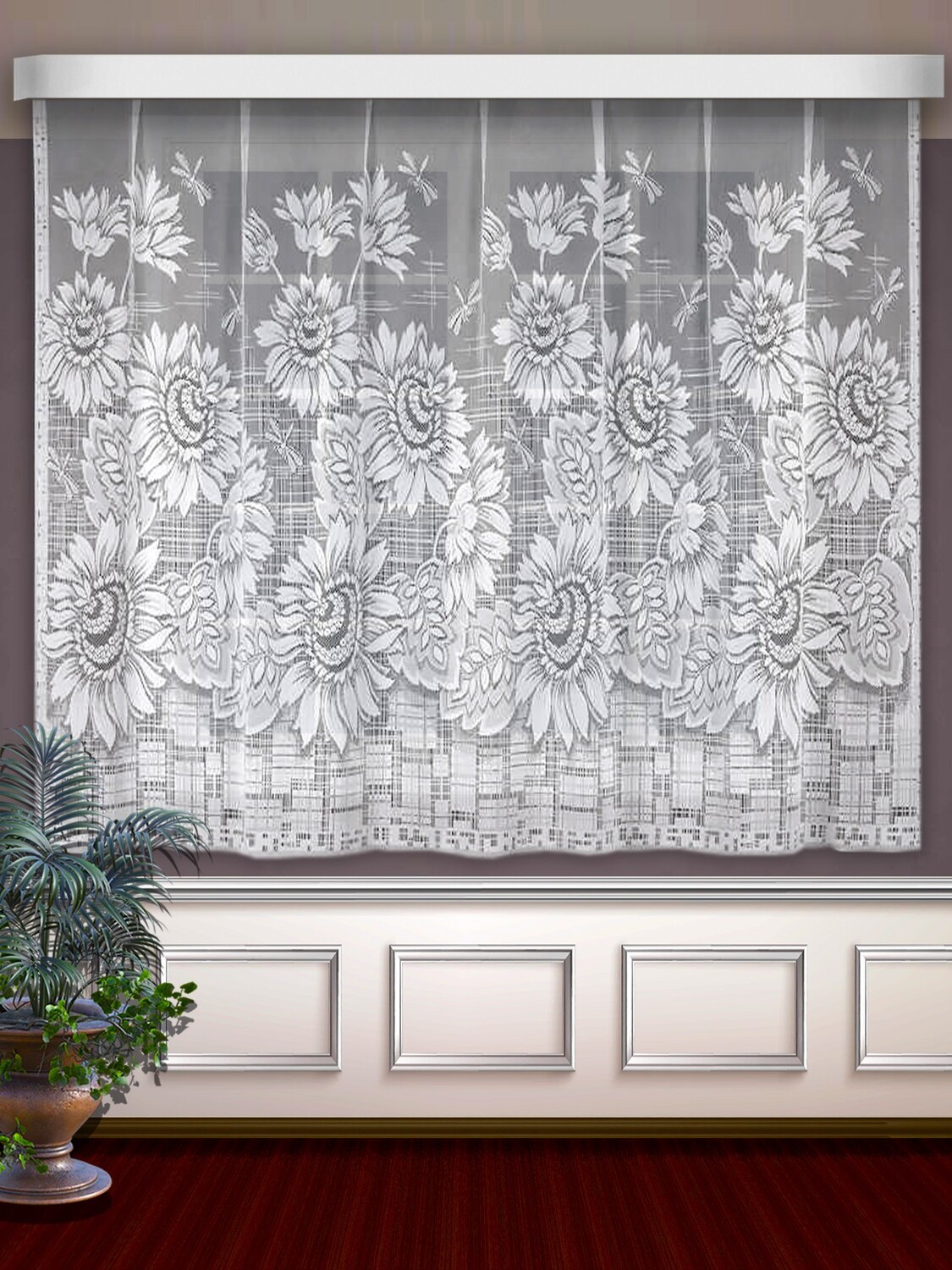 Классические шторы Camron цвет: белый (250х160 см - 1 шт)