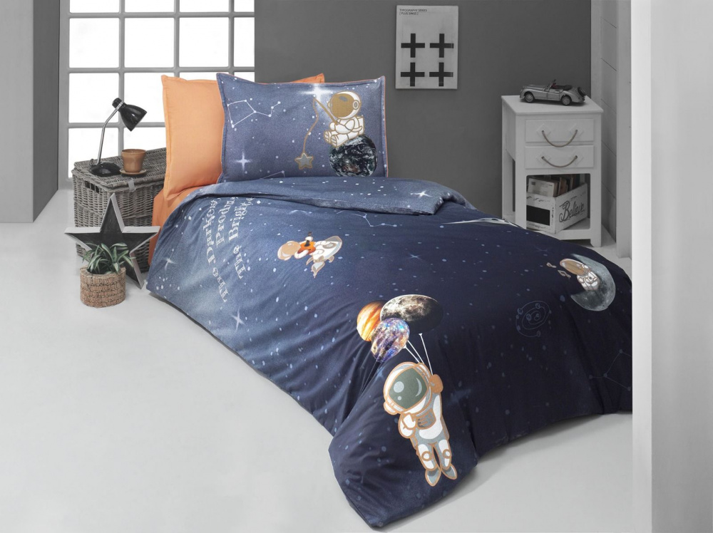 Комплекты постельного белья SAREV, Постельное белье Space star (2 сп. евро), Турция, Поплин  - Купить