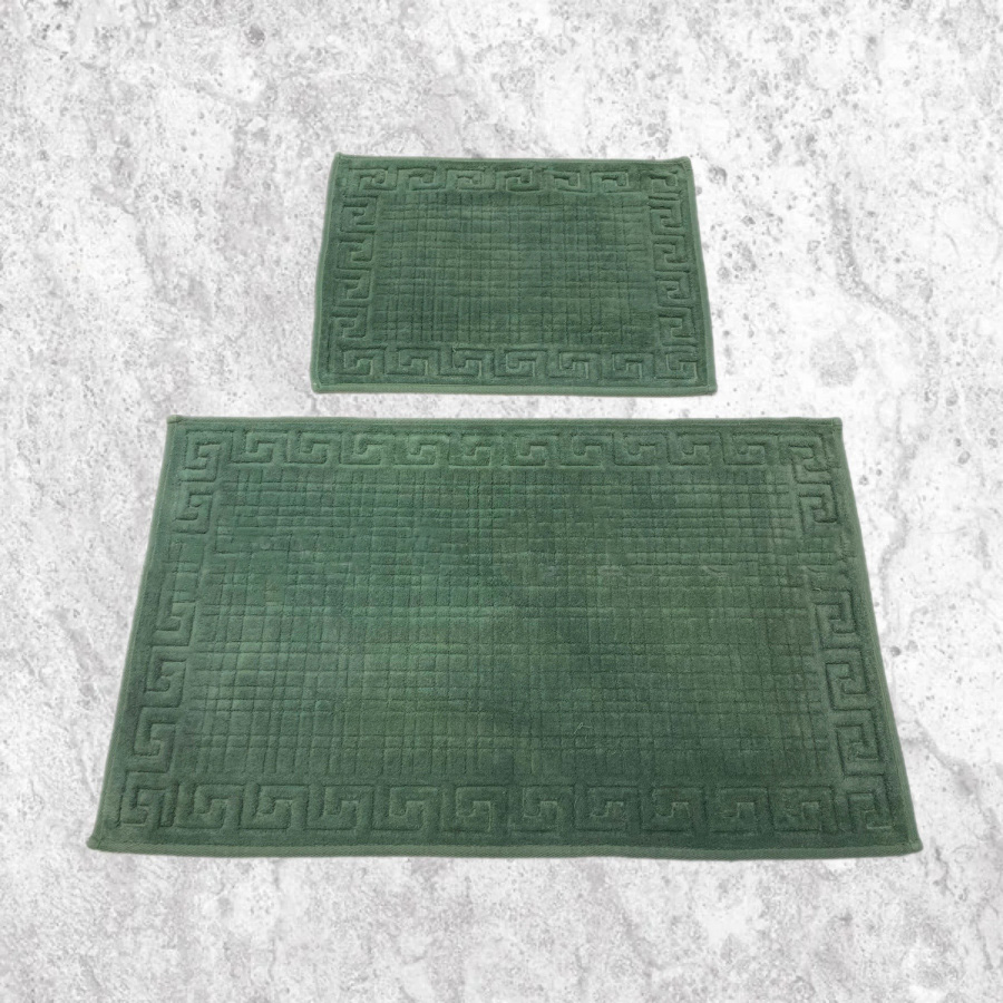 Коврик для ванной Lorissa цвет: зеленый (50х60 см,60х100 см), размер 60х100 см, 50х60 см
